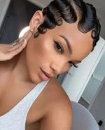 Charger l&#39;image dans la galerie, Perruque Pixie Finger Wave – Full lace
