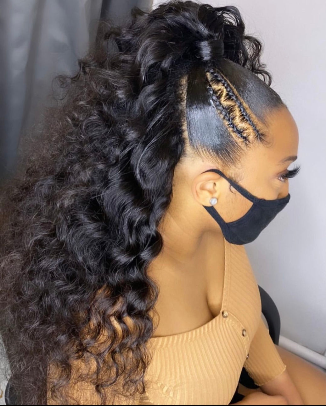 Tissage demi-tête +4 tresses / 80€