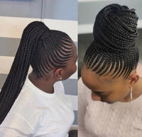 Nattes collées chignon /130€