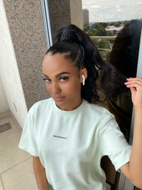 Ponytail avec nattes sur le côté / 65€